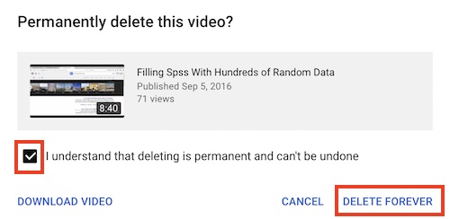 كيف احذف الفيديو من اليوتيوب 5
